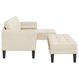 Fabric L Shaped Sofa With Ottoman - Vantage Home