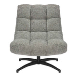 Fabric Lounge Chair 75cm Wide With Metal Base - Chillax