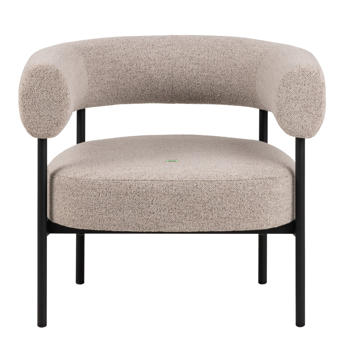 Fabric Lounge Chair With Black Steel Legs - Oakfield
