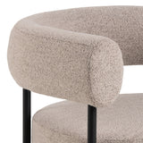 Fabric Lounge Chair With Black Steel Legs - Oakfield