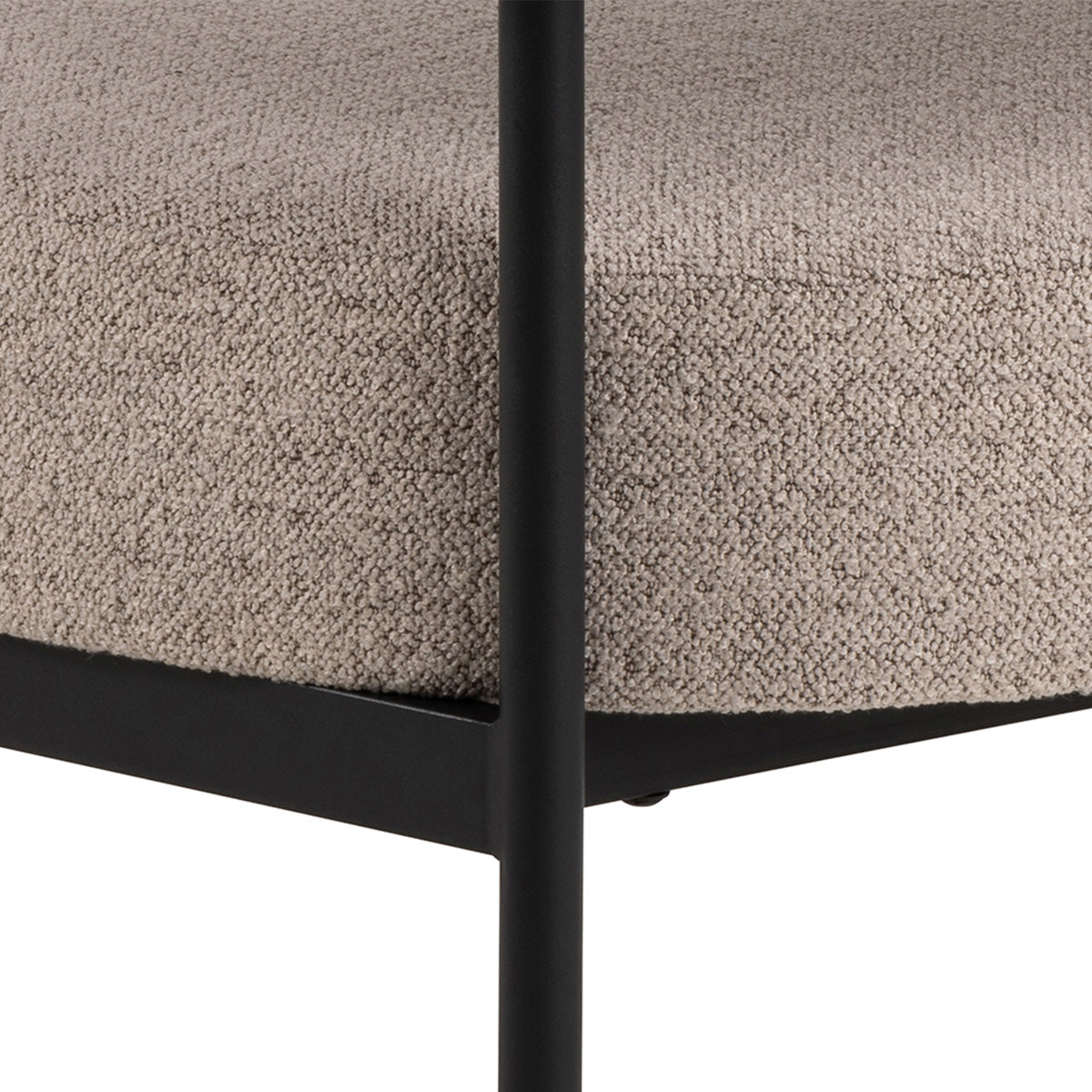 Fabric Lounge Chair With Black Steel Legs - Oakfield