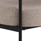 Fabric Lounge Chair With Black Steel Legs - Oakfield