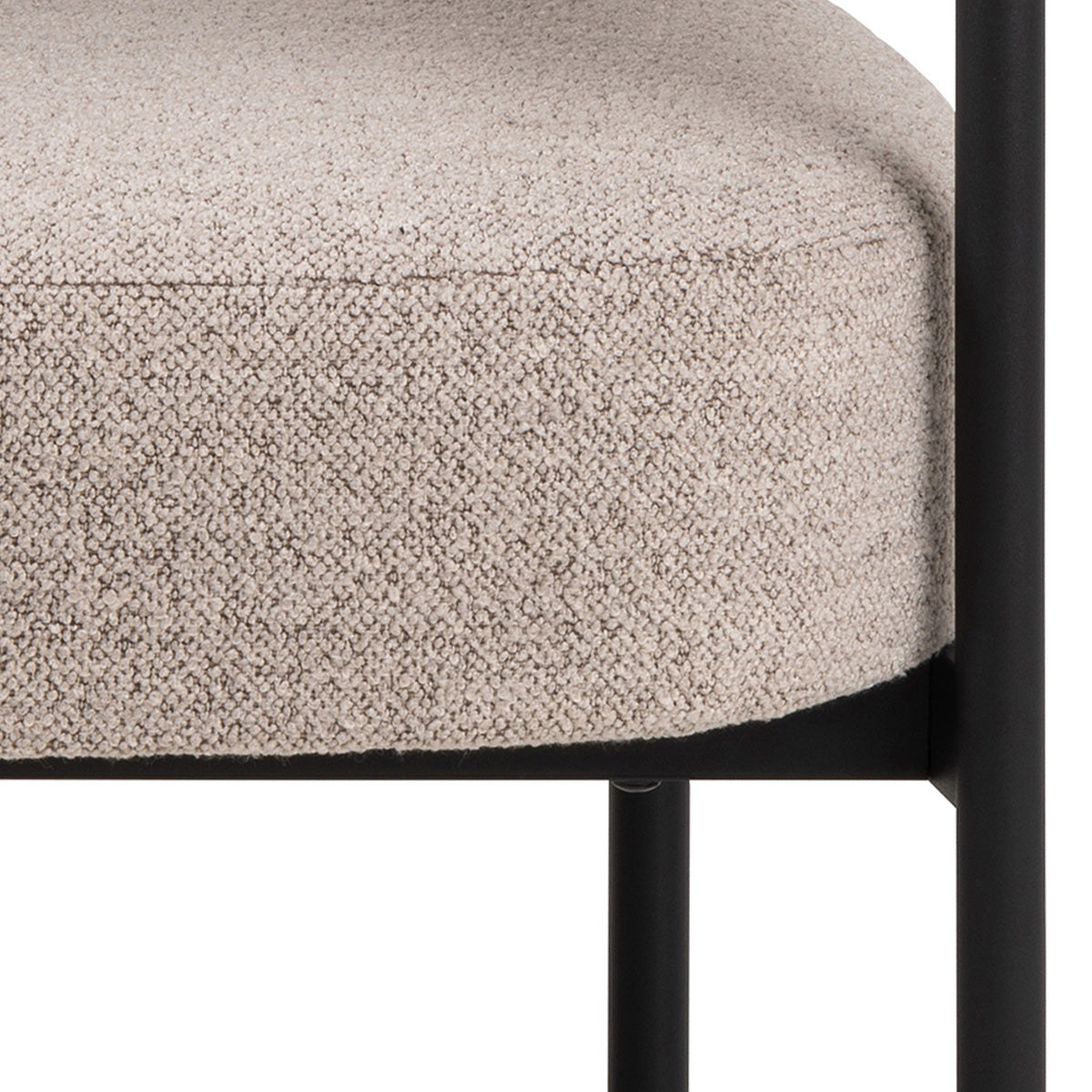 Fabric Lounge Chair With Black Steel Legs - Oakfield