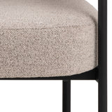 Fabric Lounge Chair With Black Steel Legs - Oakfield