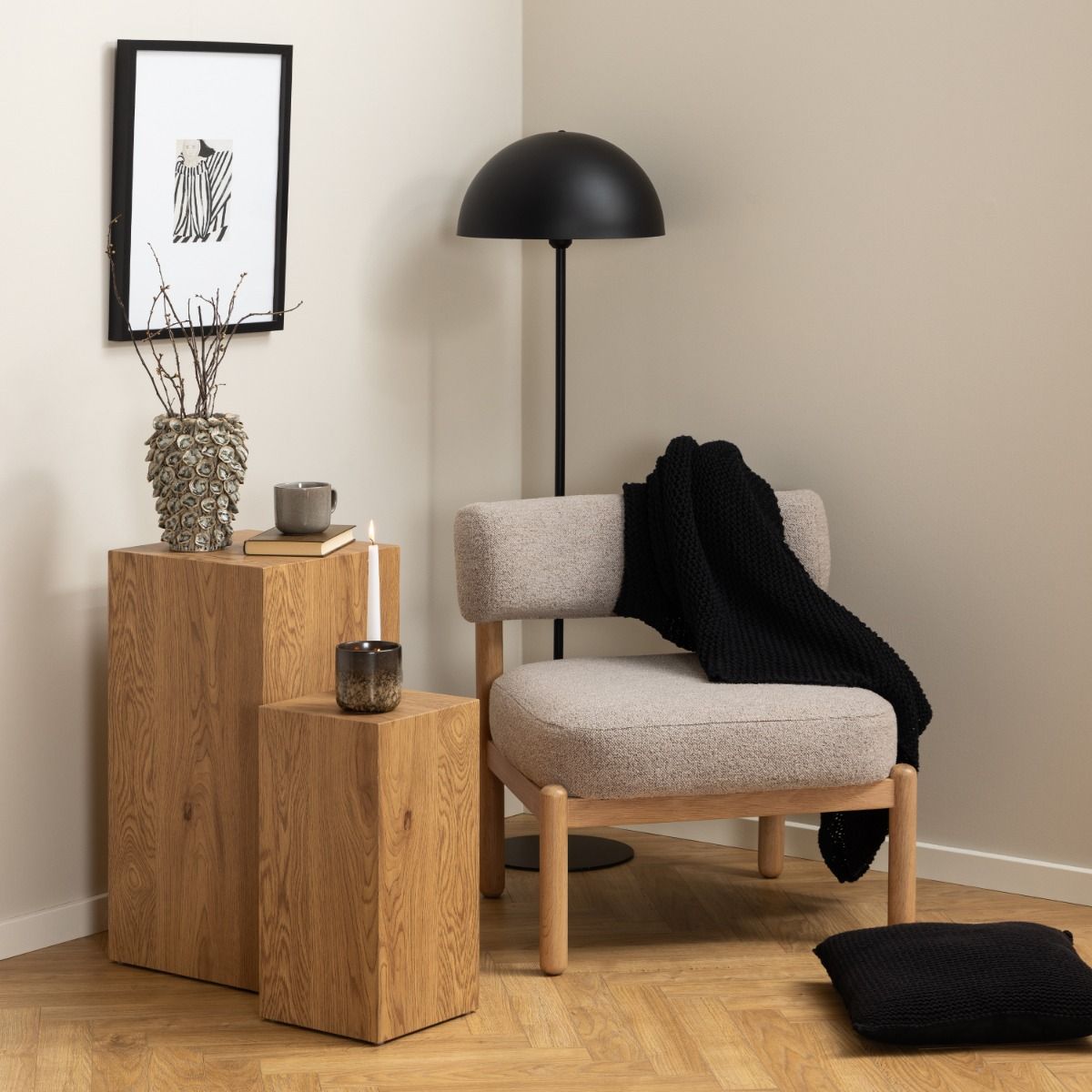 Fabric Lounge Chair - Burley