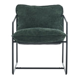Fabric Occasional Chair With Black Metal Frame - Tivoli