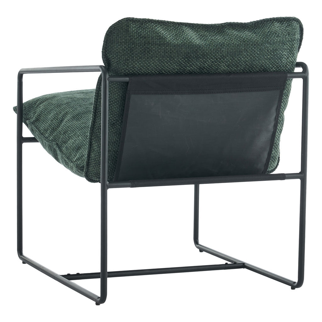 Fabric Occasional Chair With Black Metal Frame - Tivoli