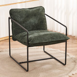 Fabric Occasional Chair With Black Metal Frame - Tivoli