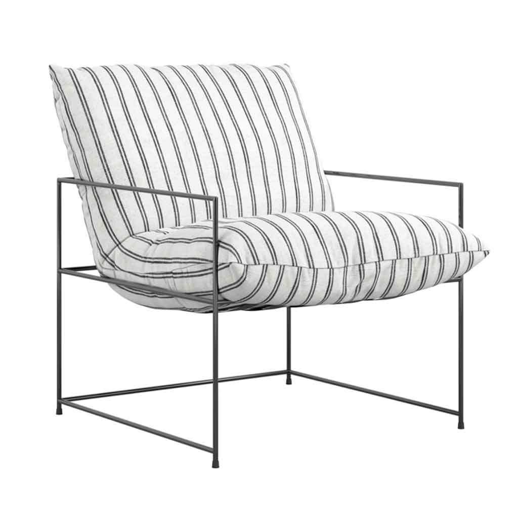 Fabric Occasional Chair With Metal Frame - Brook