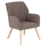 Fabric Occasional Chair With Wooden Legs - Jordan