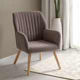 Fabric Occasional Chair With Wooden Legs - Jordan