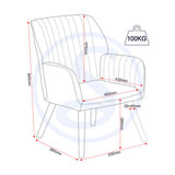 Fabric Occasional Chair With Wooden Legs - Jordan