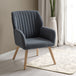 Fabric Occasional Chair With Wooden Legs - Jordan
