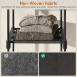 Fabric Open Wardrobe 182cm Wide With 8 Shelves And Hanging Rail - Velmora