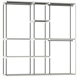 Fabric Open Wardrobe 182cm Wide With 8 Shelves And Hanging Rail - Velmora