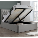 Fabric Ottoman Storage Double Bed - Wilson