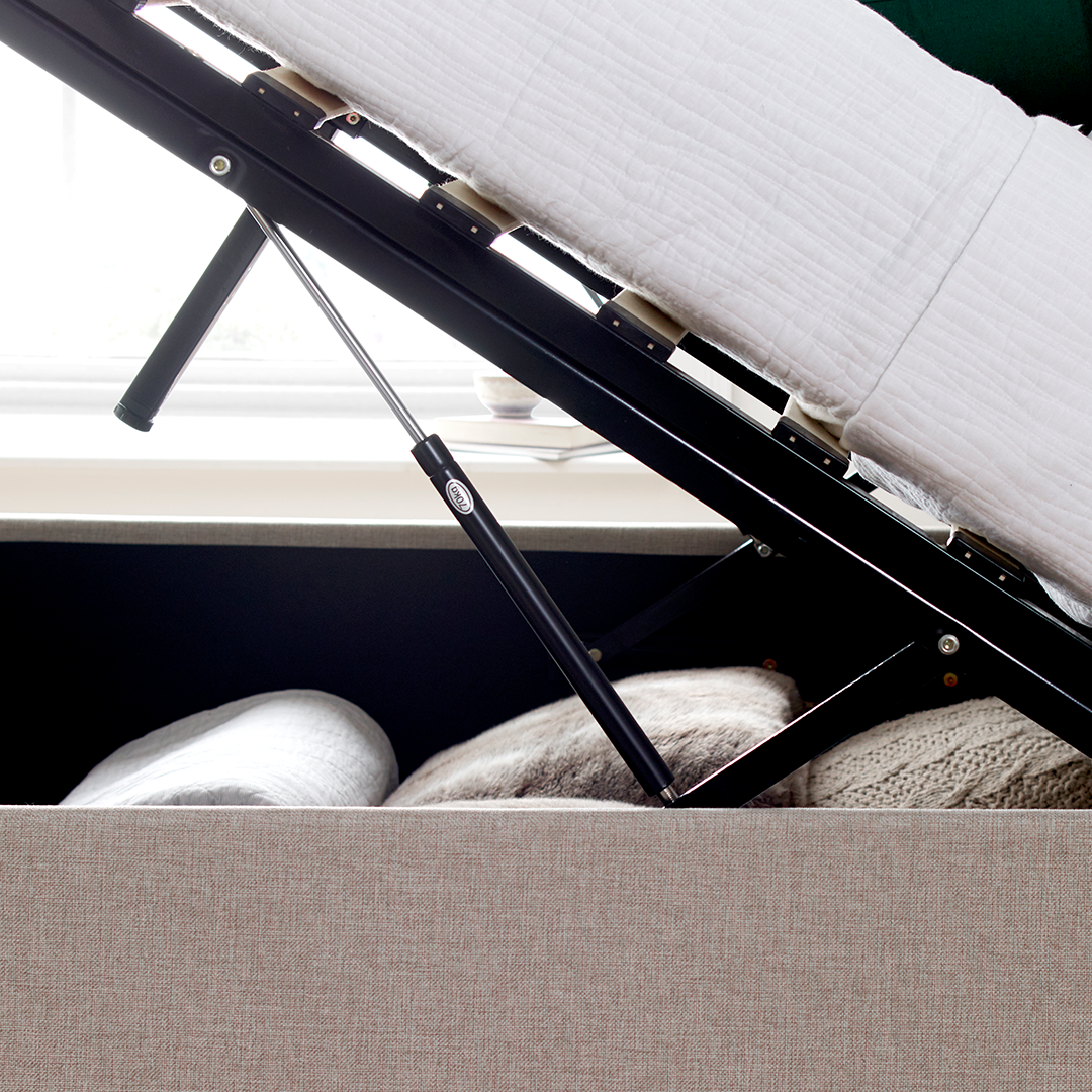 Fabric Ottoman Storage Double Bed - Wilson