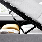Fabric Ottoman Storage King Size Bed - Brandon