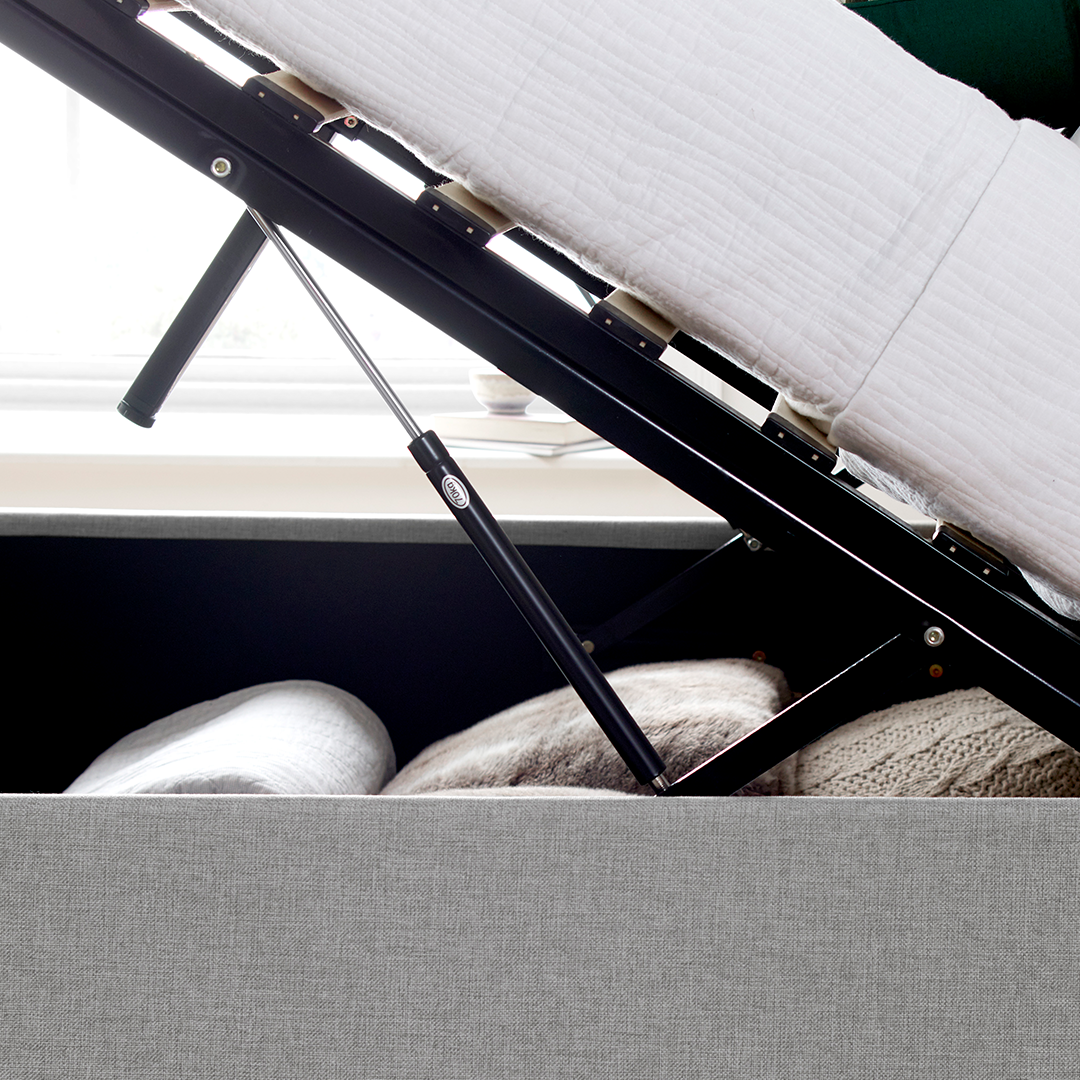 Fabric Ottoman Storage King Size Bed - Wilson