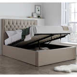 Fabric Ottoman Storage King Size Bed - Wilson