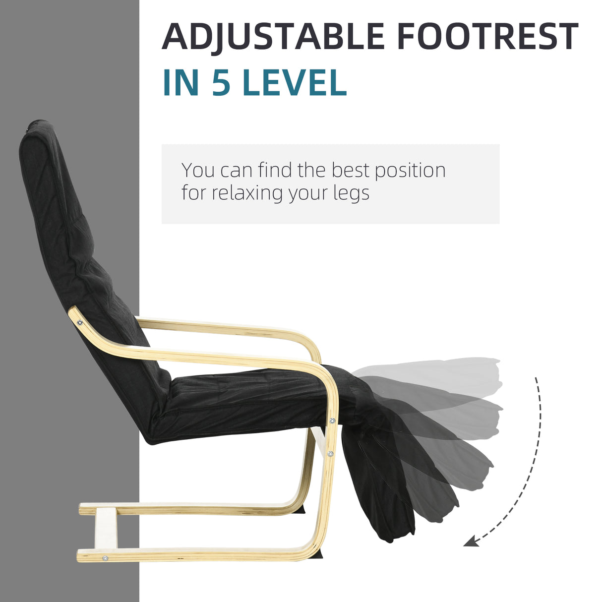 Fabric Recliner Chair 66.5cm Wide With Footrest - Velmora