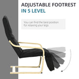 Fabric Recliner Chair 66.5cm Wide With Footrest - Velmora