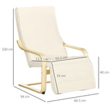 Fabric Recliner Chair 66.5cm Wide With Footrest - Velmora