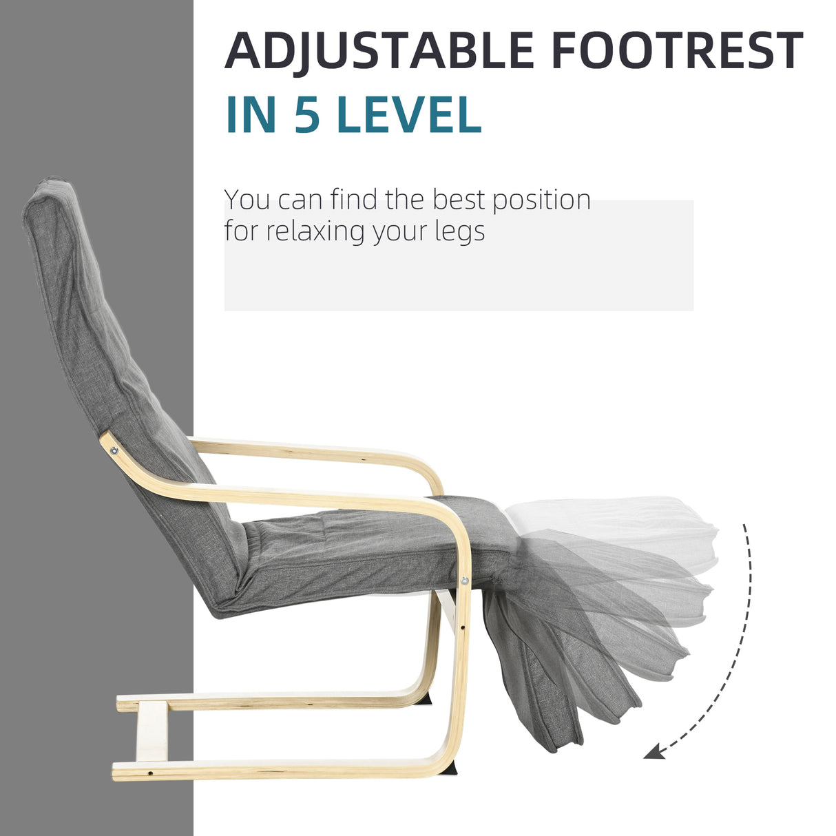 Fabric Recliner Chair 66.5cm Wide With Footrest - Velmora