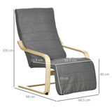 Fabric Recliner Chair 66.5cm Wide With Footrest - Velmora