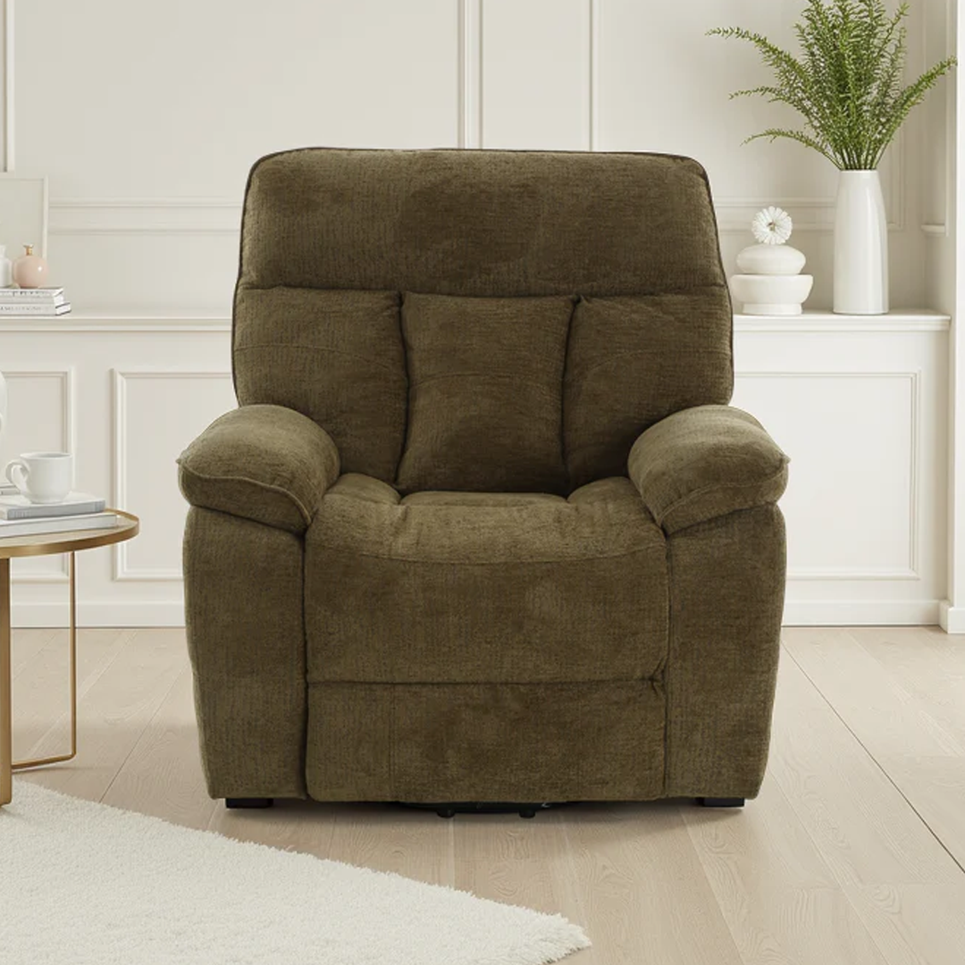 Fabric Rise and Recline Massage Armchair - Cornwall