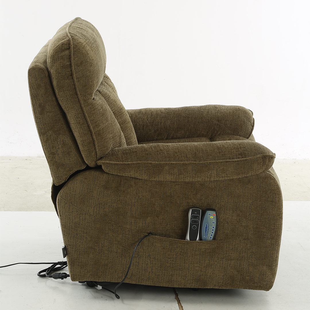 Fabric Rise and Recline Massage Armchair - Cornwall