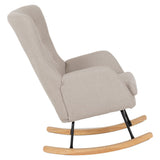Fabric Rocking Chair With Wooden Feet - Hayden