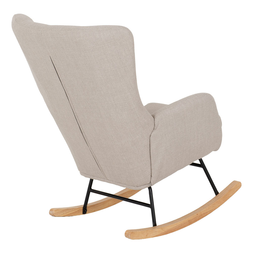 Fabric Rocking Chair With Wooden Feet - Hayden