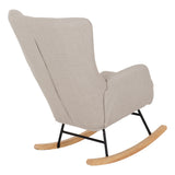 Fabric Rocking Chair With Wooden Feet - Hayden