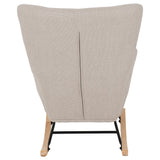 Fabric Rocking Chair With Wooden Feet - Hayden
