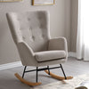 Fabric Rocking Chair With Wooden Feet - Hayden