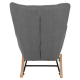 Fabric Rocking Chair With Wooden Feet - Hayden
