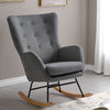 Fabric Rocking Chair With Wooden Feet - Hayden