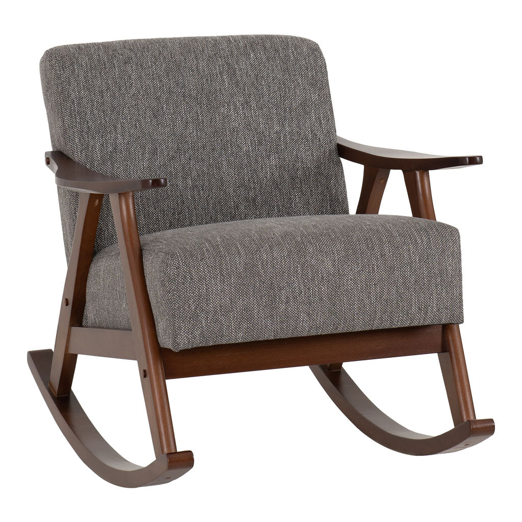 Fabric Rocking Chair With Wooden Frame - Kendra