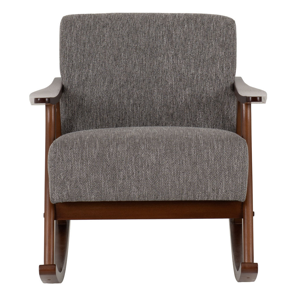 Fabric Rocking Chair With Wooden Frame - Kendra