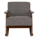 Fabric Rocking Chair With Wooden Frame - Kendra