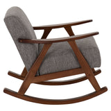 Fabric Rocking Chair With Wooden Frame - Kendra
