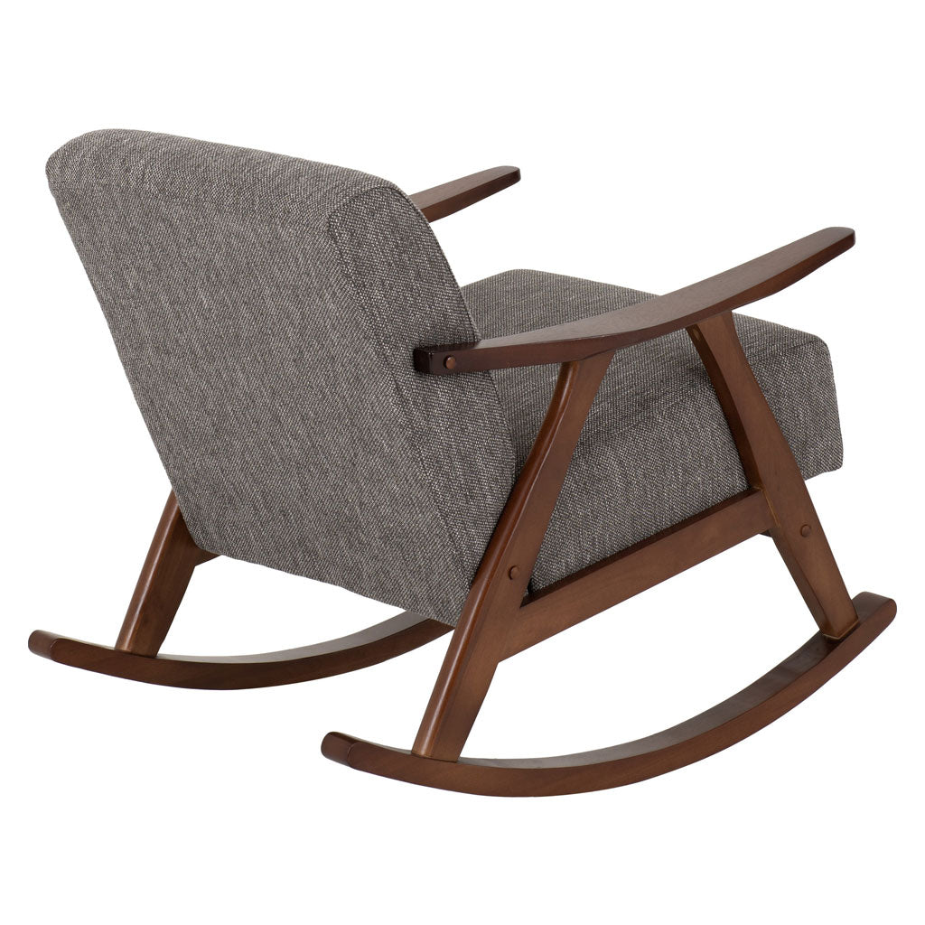 Fabric Rocking Chair With Wooden Frame - Kendra