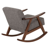 Fabric Rocking Chair With Wooden Frame - Kendra