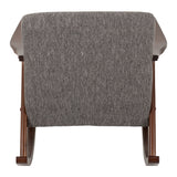 Fabric Rocking Chair With Wooden Frame - Kendra