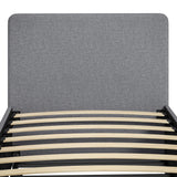 Fabric Single Bed 97cm Wide With Pull Out Trundle Bed - Velmora