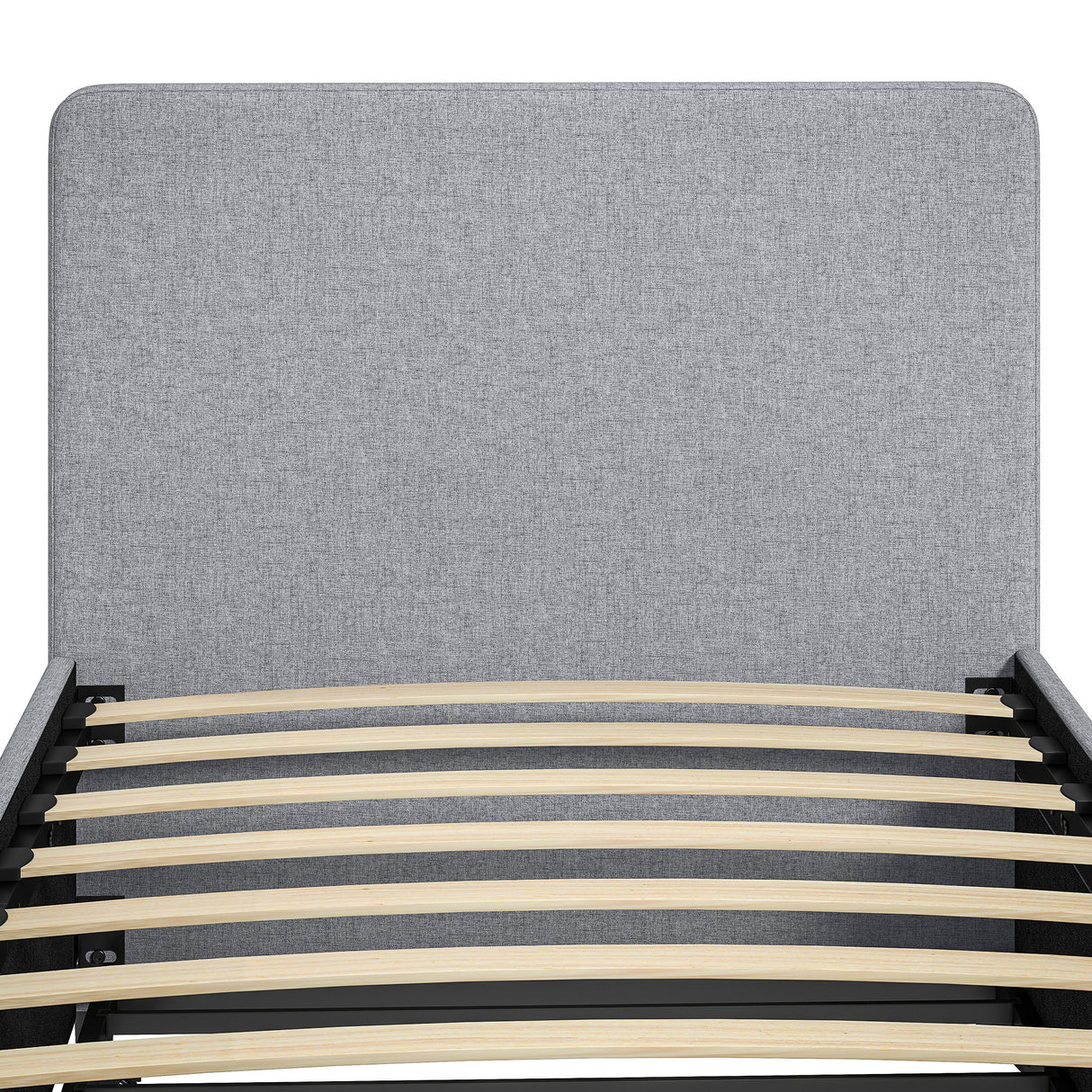 Fabric Single Bed 97cm Wide With Pull Out Trundle Bed - Velmora