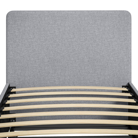 Fabric Single Bed 97cm Wide With Pull Out Trundle Bed - Velmora