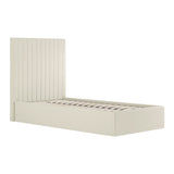 Fabric Single Ottoman Storage Bed With Tall Headboard - Berlin