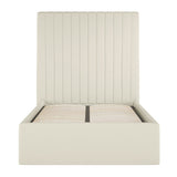 Fabric Single Ottoman Storage Bed With Tall Headboard - Berlin